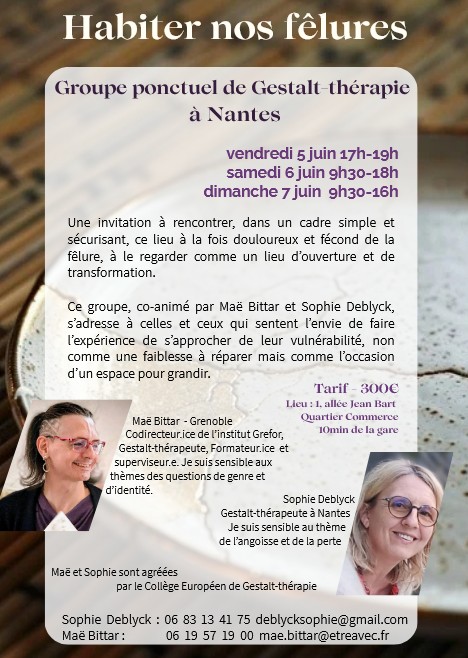 Habiter nos fêlures - groupe ponctuel